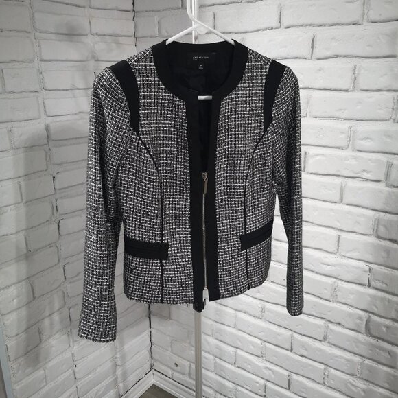 Jones New York Petite Black & White Blazer / Jacket - Picture 1 of 8